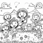 Musical Harmony Coloring Page